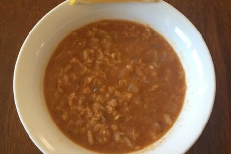 Red lentil soup Turkish style