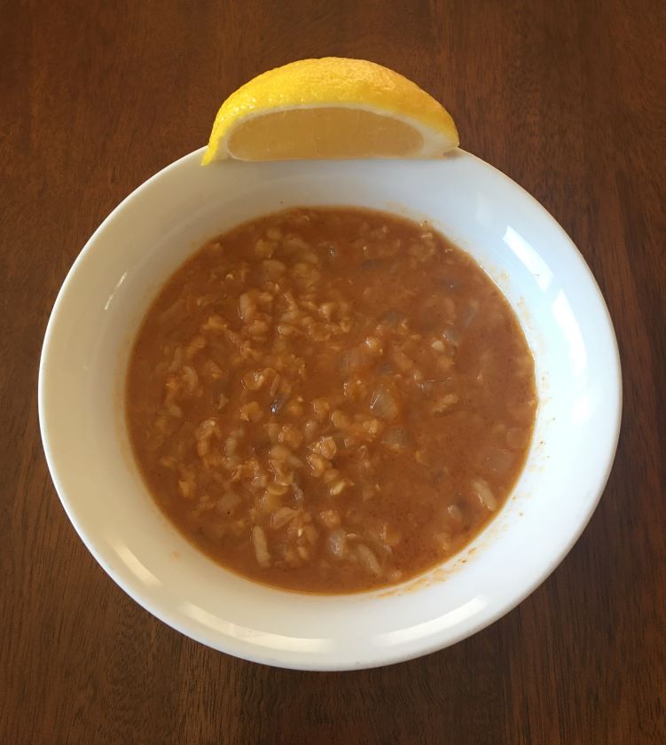 Red lentil soup Turkish style