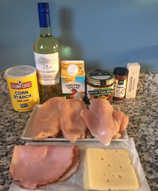 Chicken cordon bleu-ingredients 