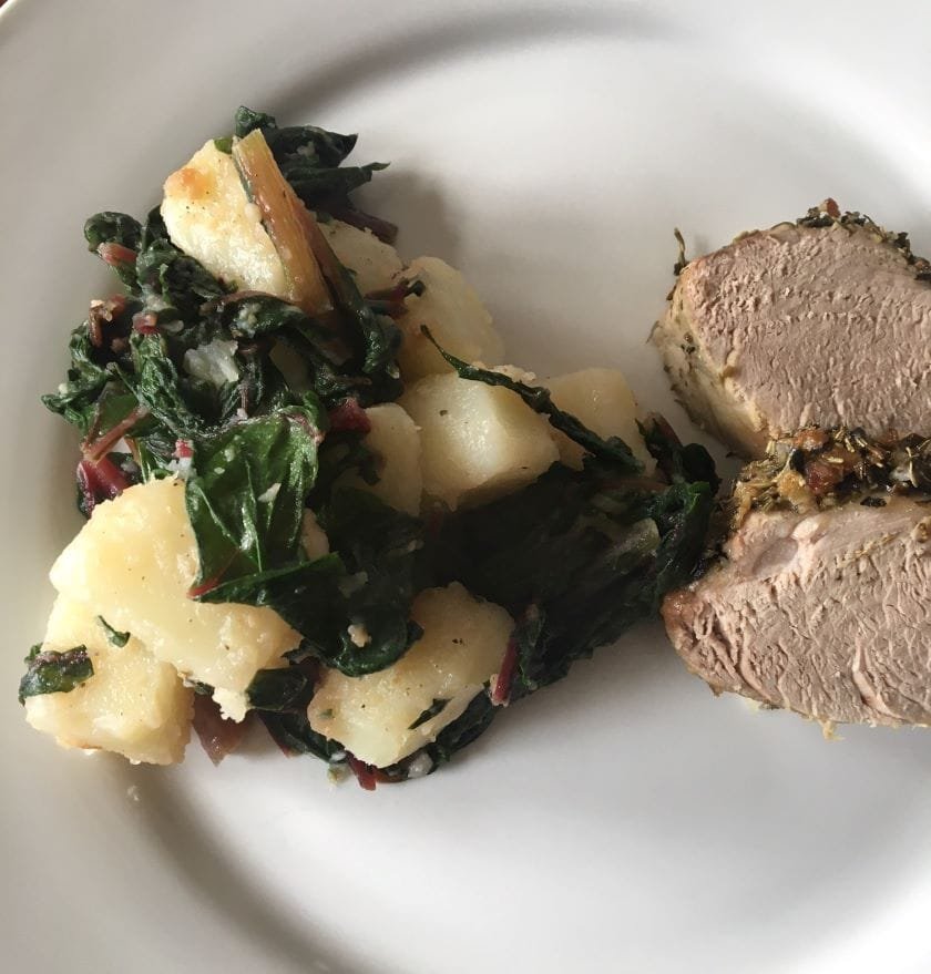 Croatian Blitva a traditional peasant dish with Swiss chard.