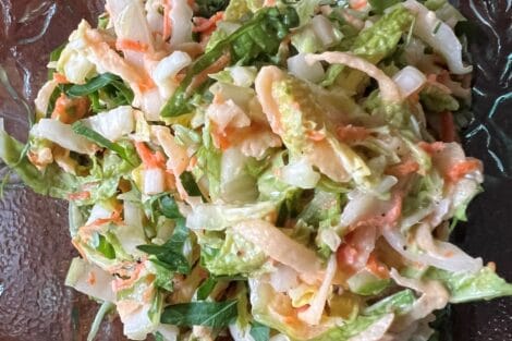 Napa cabbage with carrot and apple