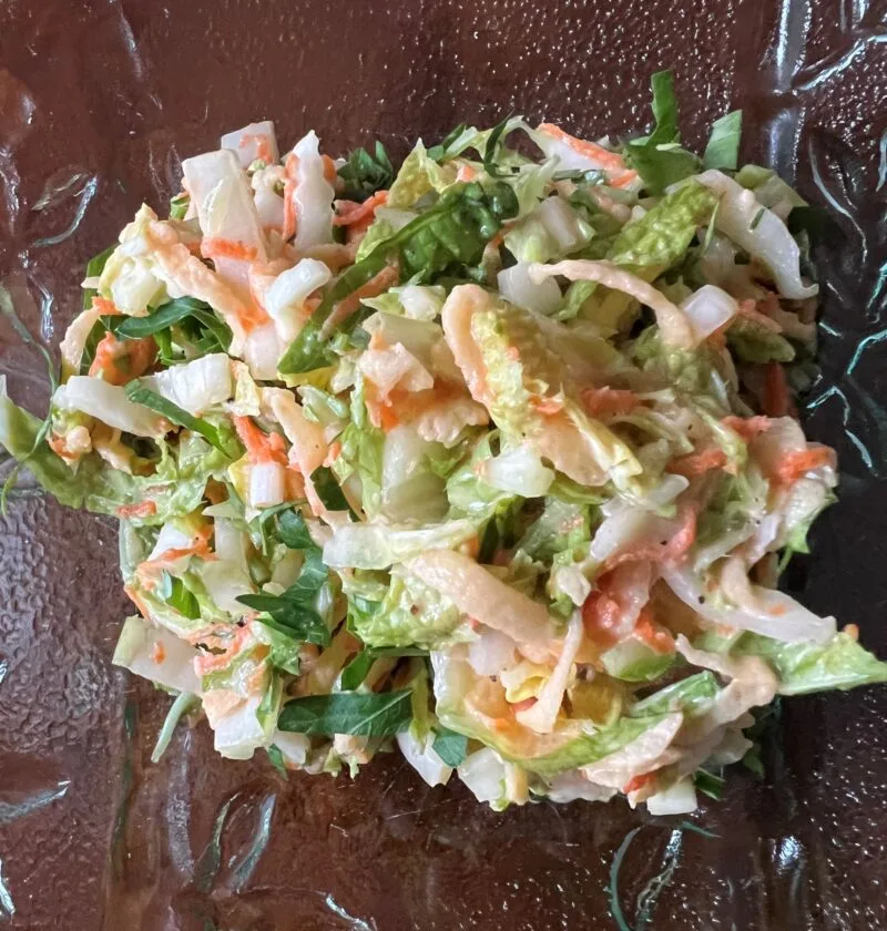 Napa cabbage with carrot and apple