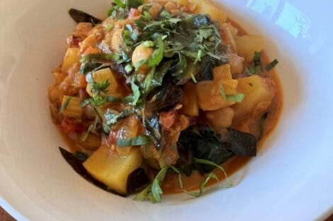 Swiss Chard and potato curry