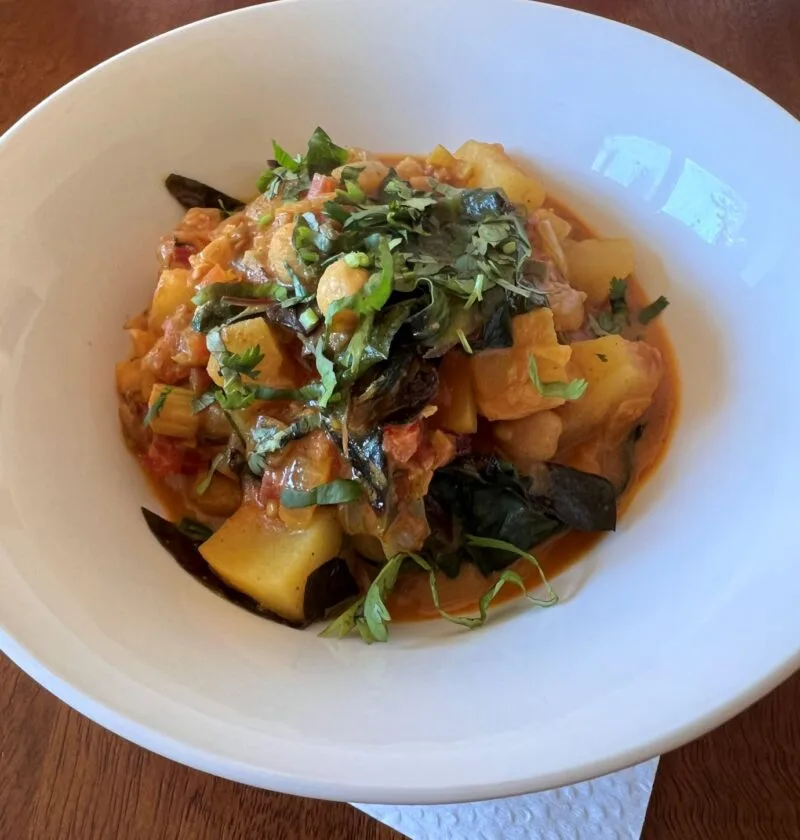 Swiss Chard and potato curry