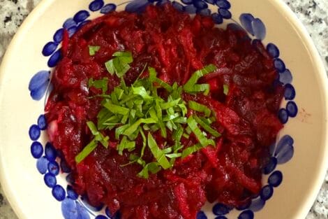 Beet and apple salad
