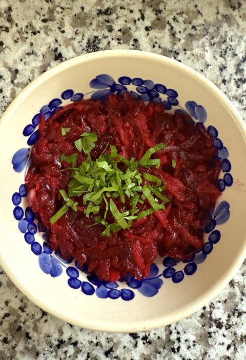 Beet and apple salad