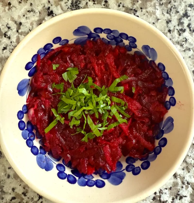 Beet and apple salad
