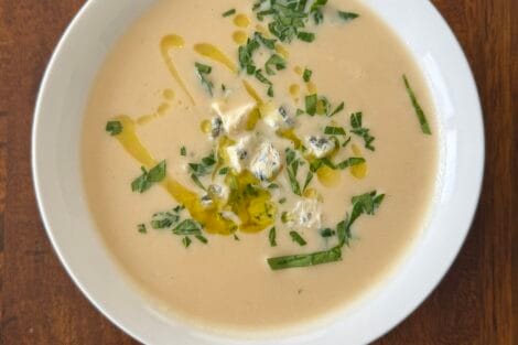 celery root and cannellini bean
