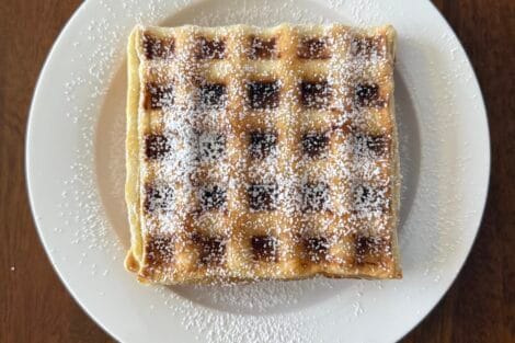 waffle with apple