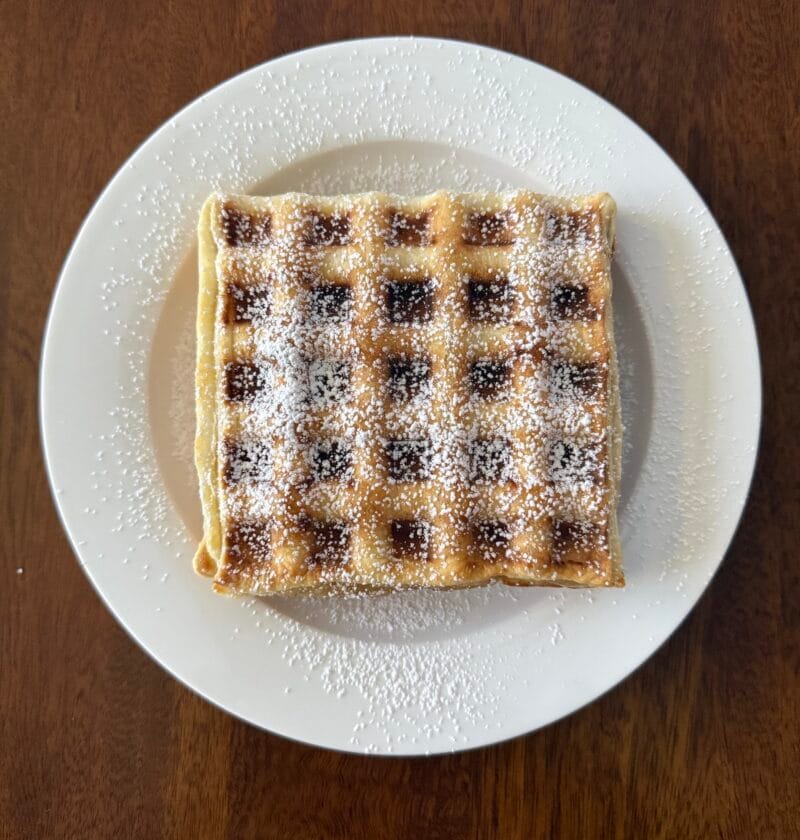 waffle with apple