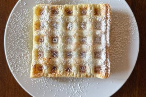 puff pastry and nutlla waffles