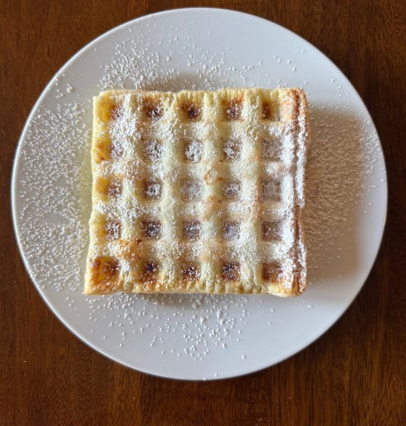 puff pastry and nutlla waffles
