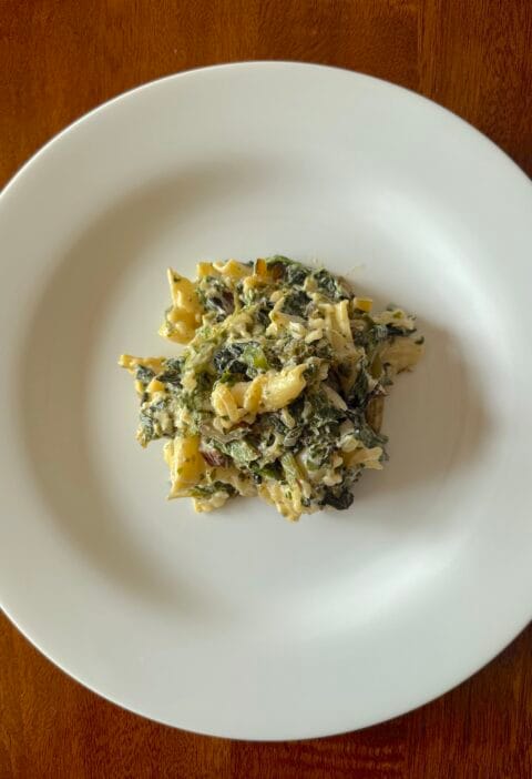 Swiss chard with feta