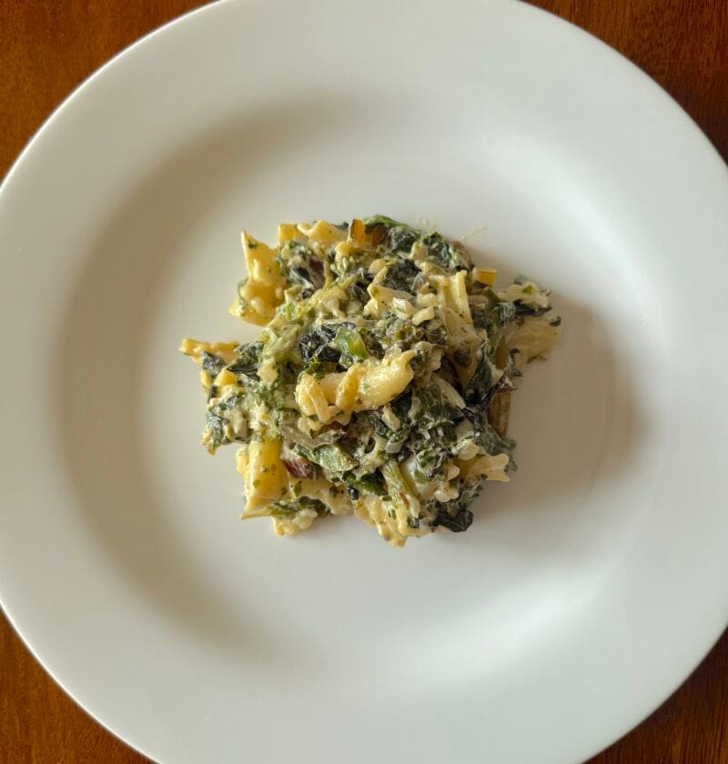 Swiss chard with feta