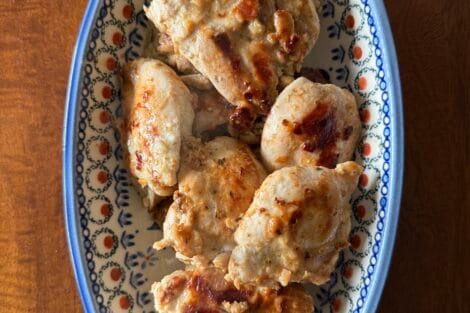 Grilled chicken in marinade