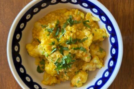 cauliflower and red lentil