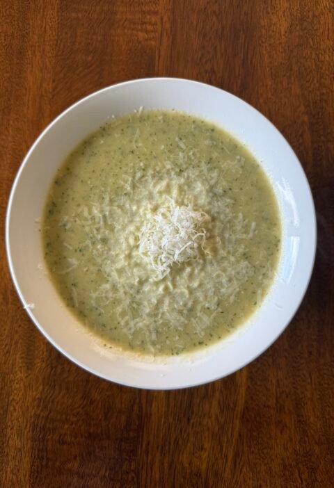 Celery root and leek soup