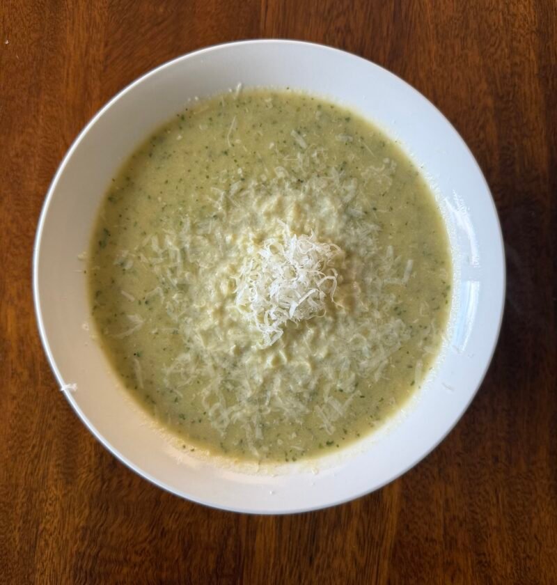 Celery root and leek soup